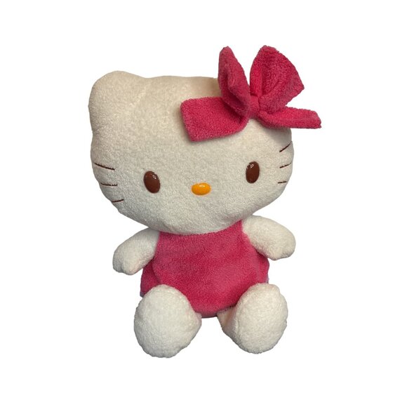 Sanrio Hello Kitty Plush Towel Dress With Ribbon 12" - Picture 2 of 5